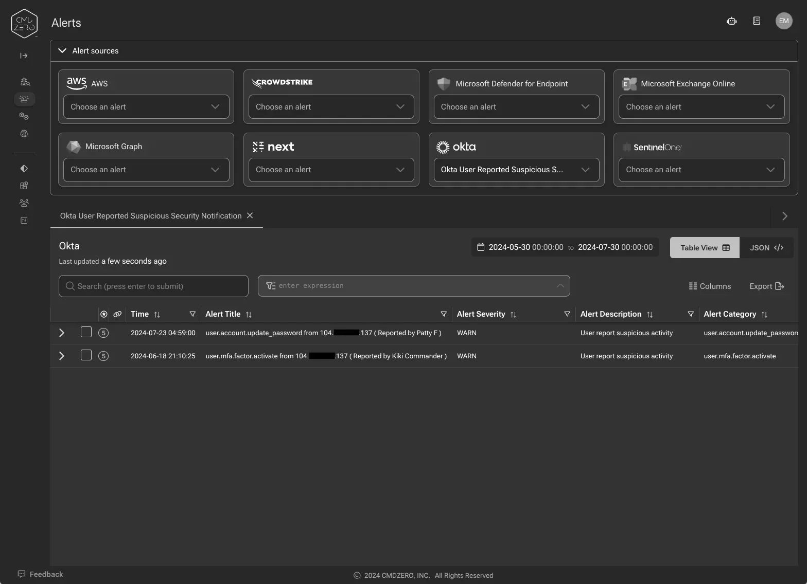 Accelerate Okta investigations – sample account takeover analysis — inline