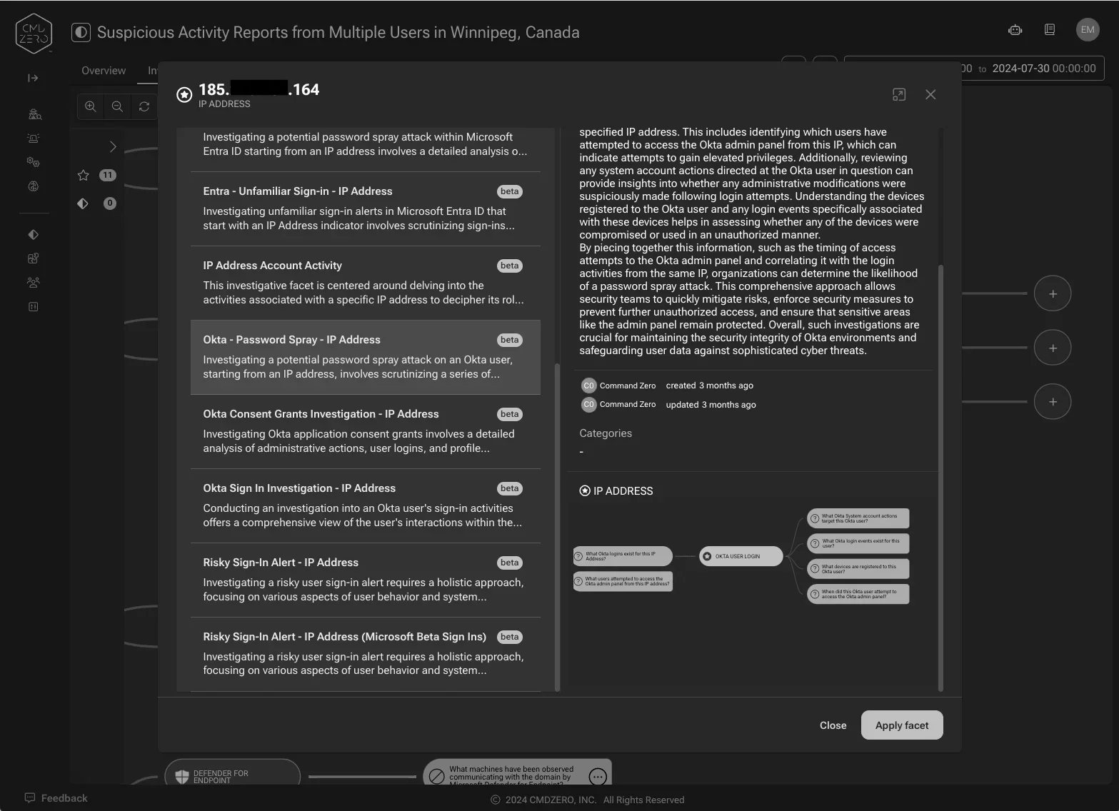 Accelerate Okta investigations – sample account takeover analysis — inline