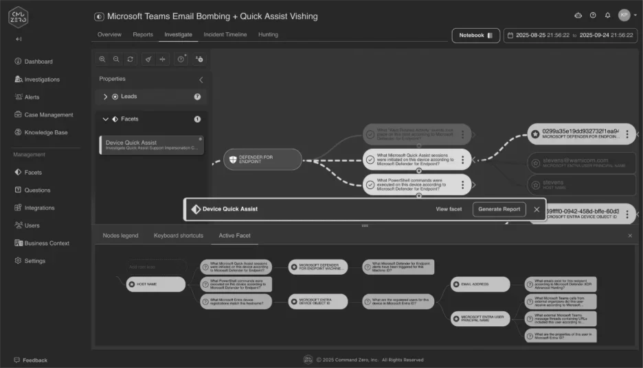 Deep Dive: Finding and Investigating Microsoft Teams Vishing Attacks with Command Zero — inline