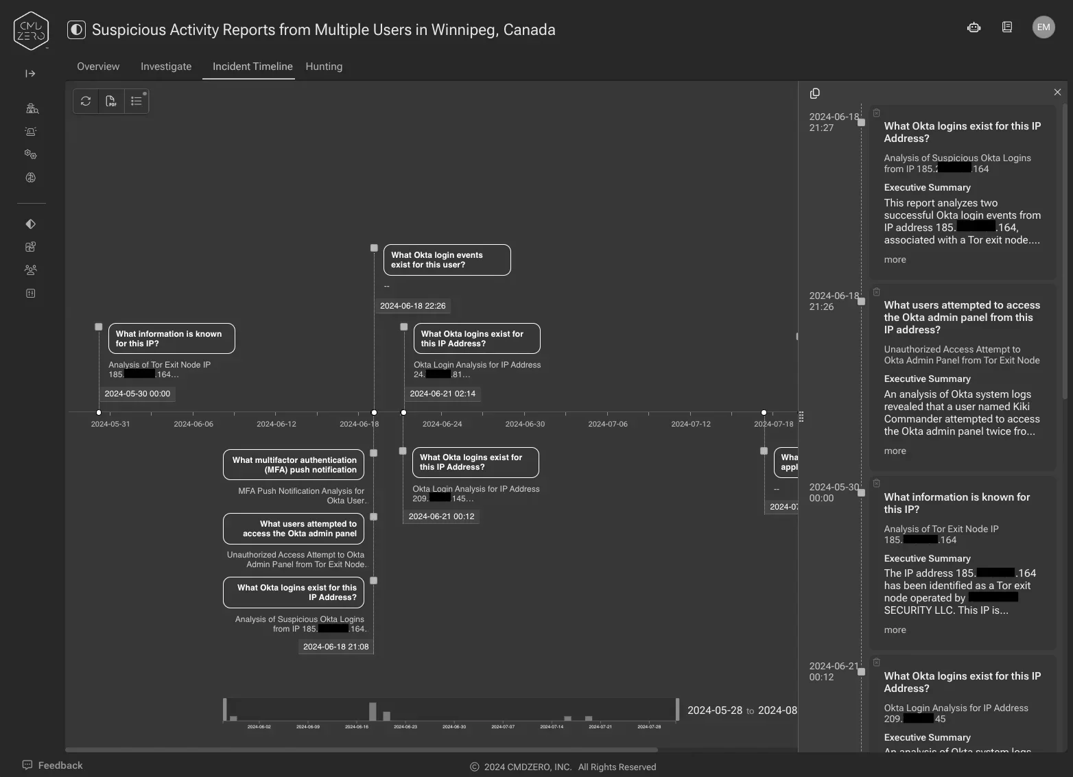 Accelerate Okta investigations – sample account takeover analysis — inline