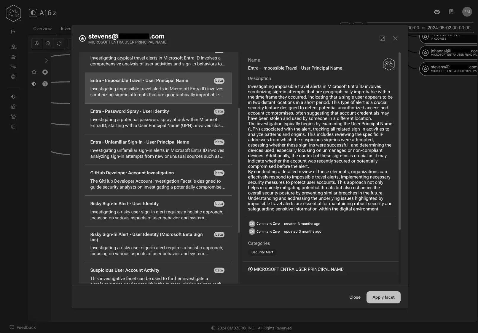 Investigate Microsoft EntraID identities in minutes — inline
