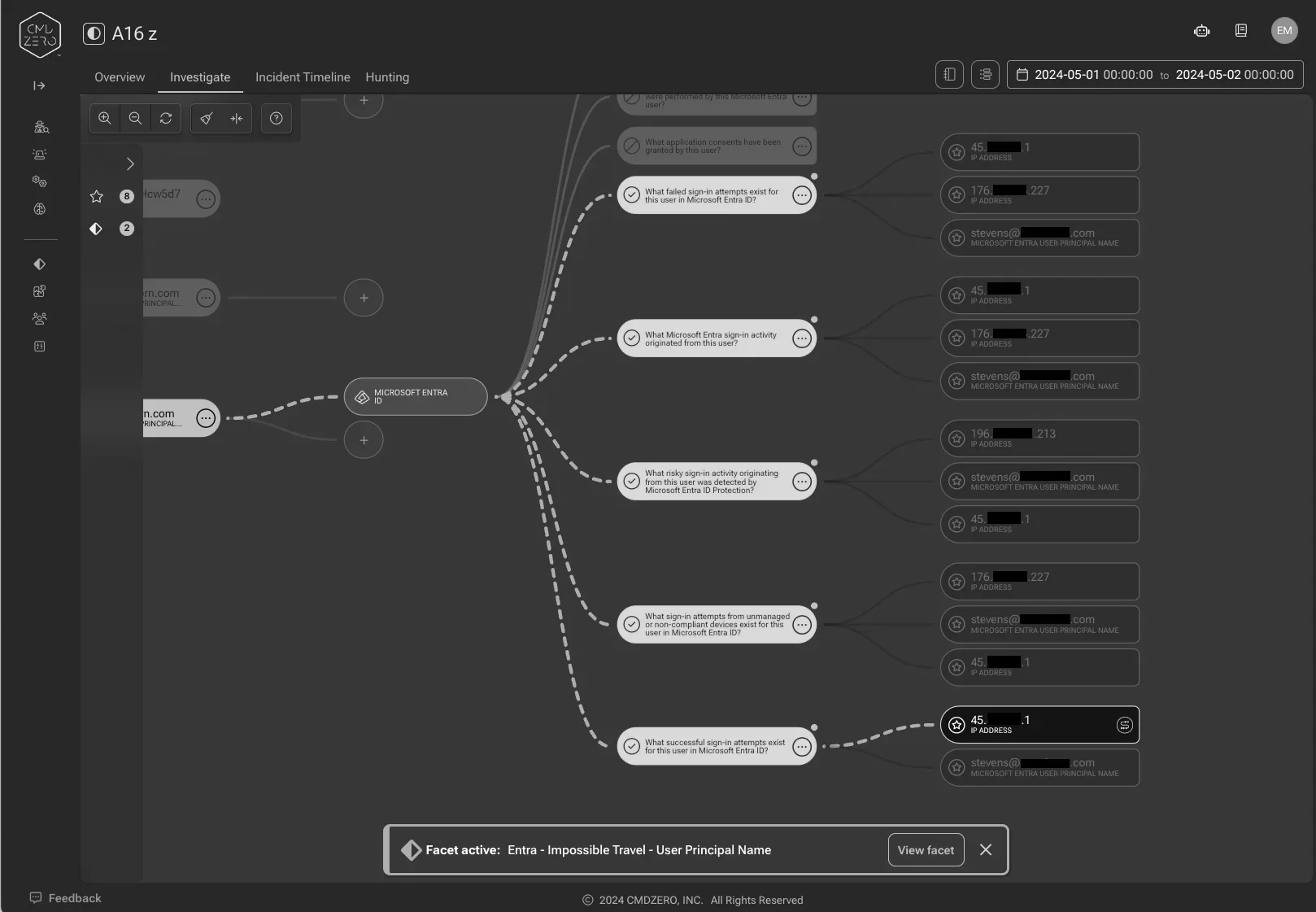Investigate Microsoft EntraID identities in minutes — inline